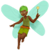 🧚🏾 fairy: medium-dark skin tone display on Apple